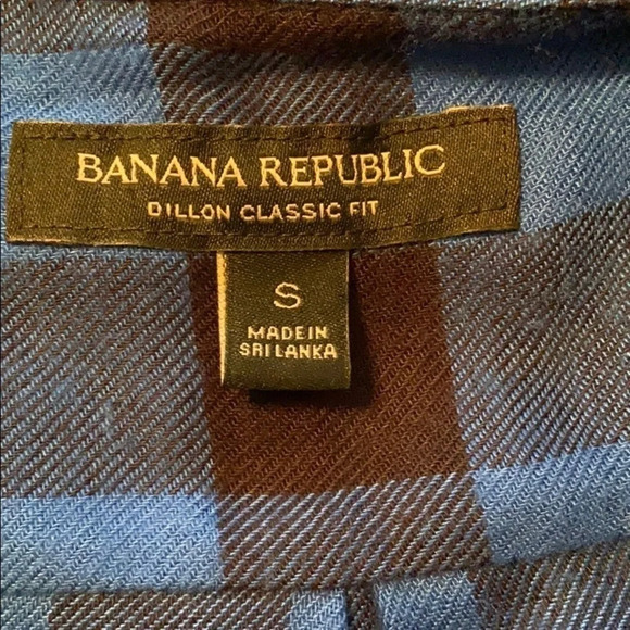 {Banana Republic} Blue/black Button down, size Sm - Picture 5 of 6